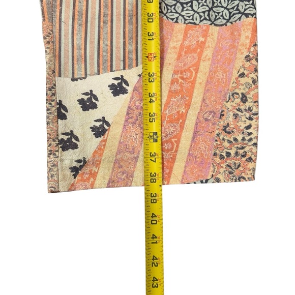 Free People Women’s Block Party Summer 1pc Patchwork Print Pants Size Medium - Picture 4 of 9
